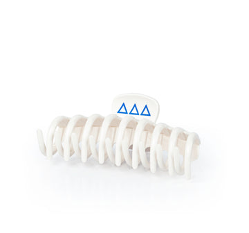 Tri Delta White Hair Clip