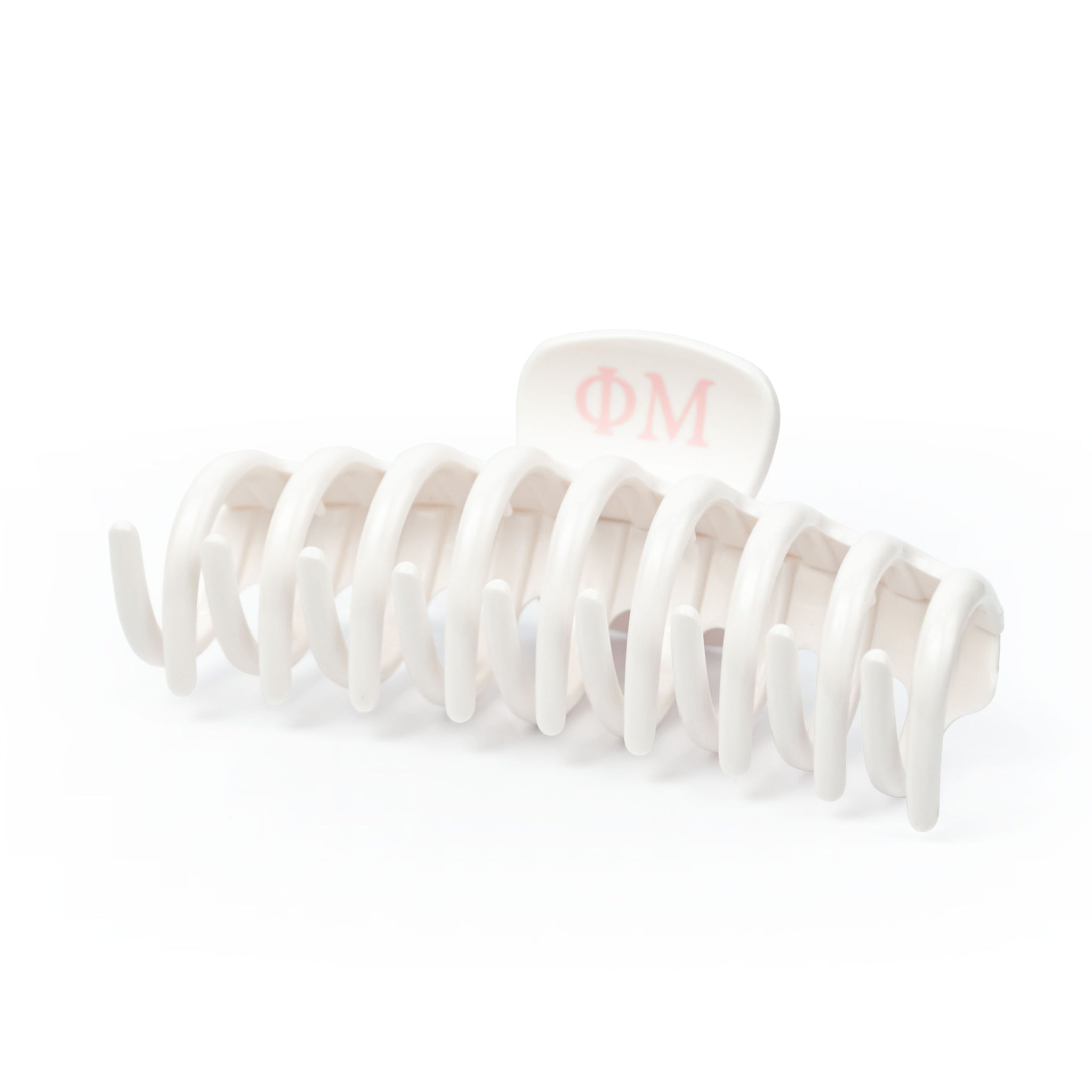 Phi Mu White Hair Clip