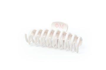 Phi Mu White Hair Clip