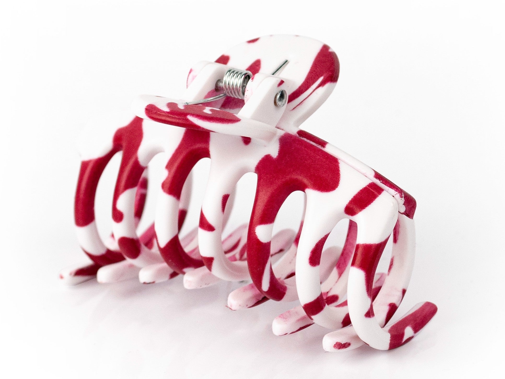 Red & White Hair Clip (2 pack)