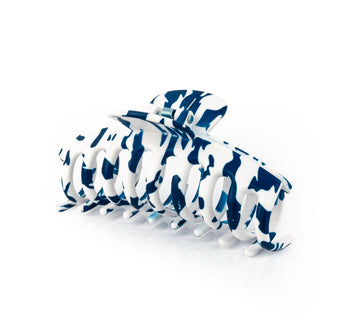 Navy Blue & White Hair Clip