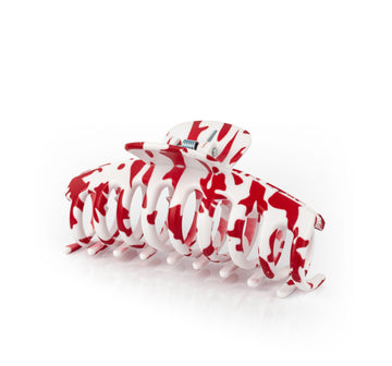 Bright Red & White Hair Clip