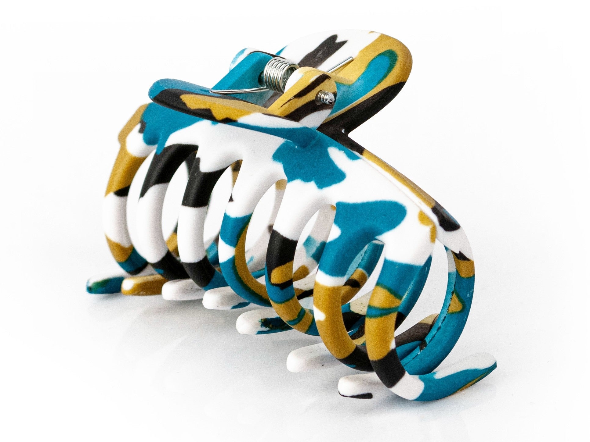 Blue, Brown & White Hair Clip (2 pack)